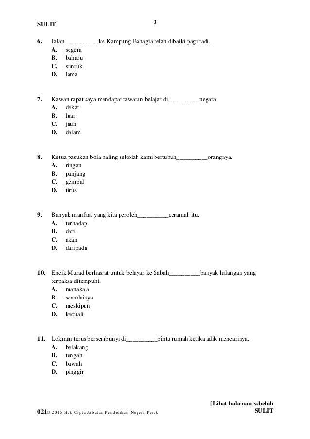 Latihan Pemahaman Sjk Set 1