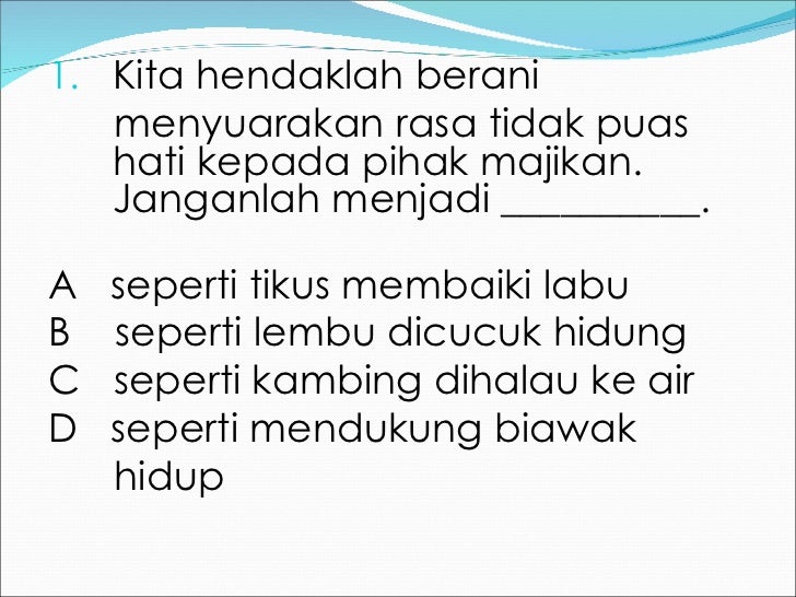 Latihan peribahasa