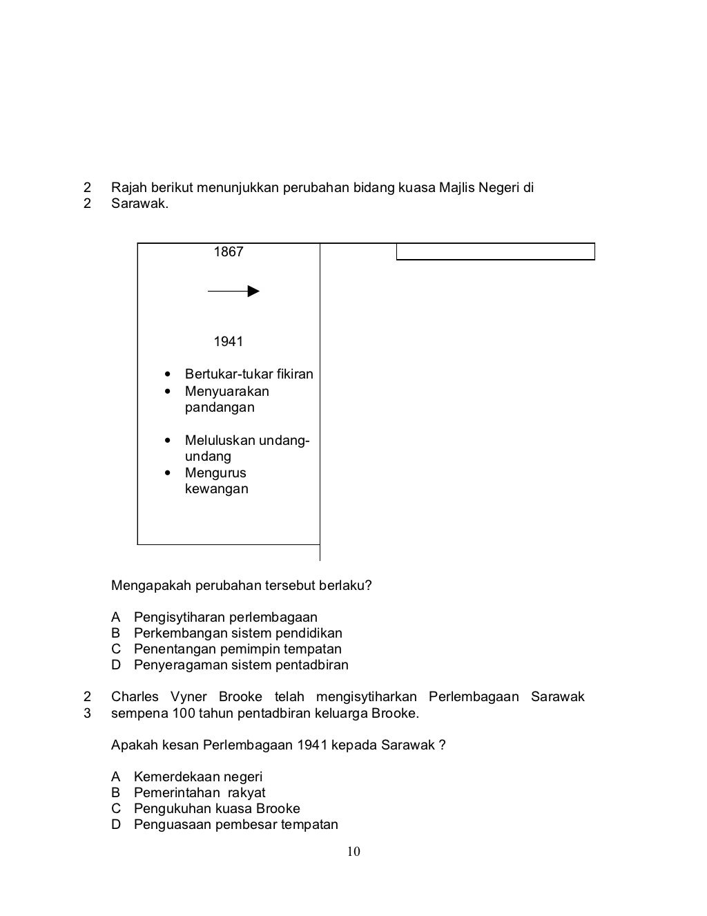 Latihan sejarah tingkatan 2 bab 4
