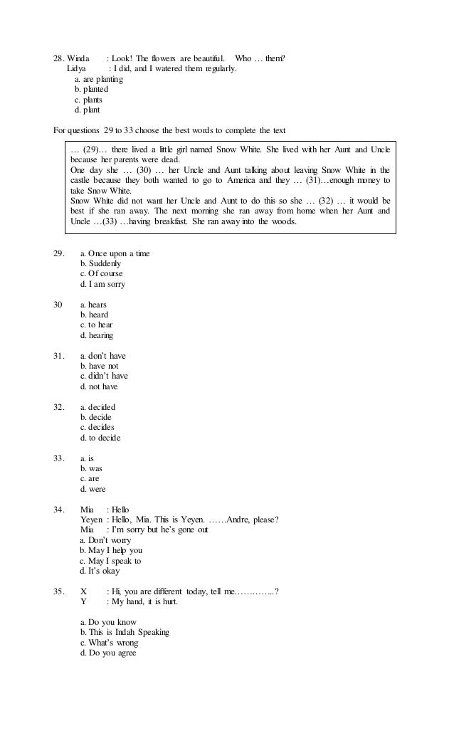 Latihan soal UAS kelas 9 semester 1
