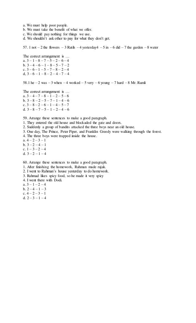 Latihan soal UAS kelas 9 semester 1