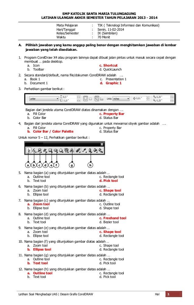 Soal Desain  Grafis  Kelas  10  Beserta Jawaban Revisi Sekolah