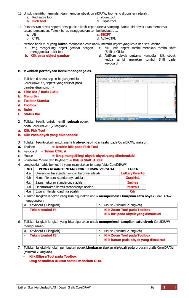 Contoh Soal  Desain  Grafis  Kelas  10 Semester 2