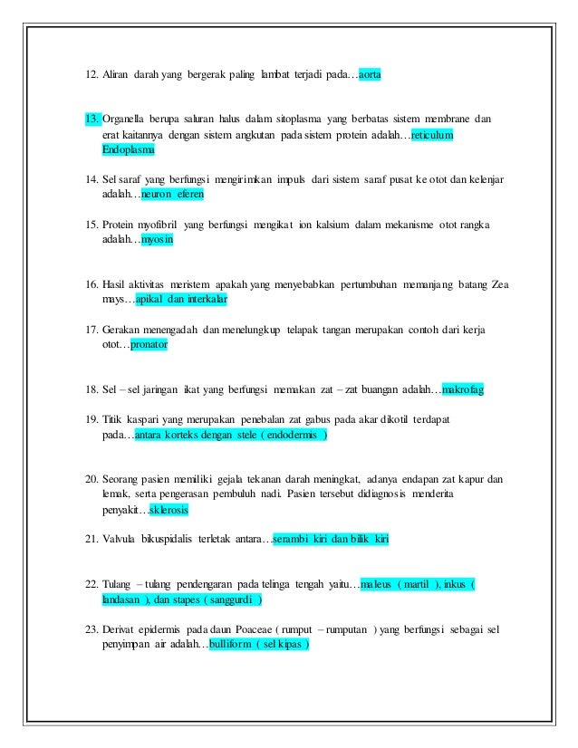 Latihan Soal dan Pembahasan SBMPTN Biologi 2