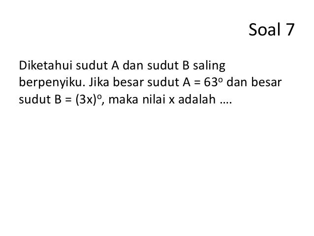 Latihan Soal Garis Dan Sudut