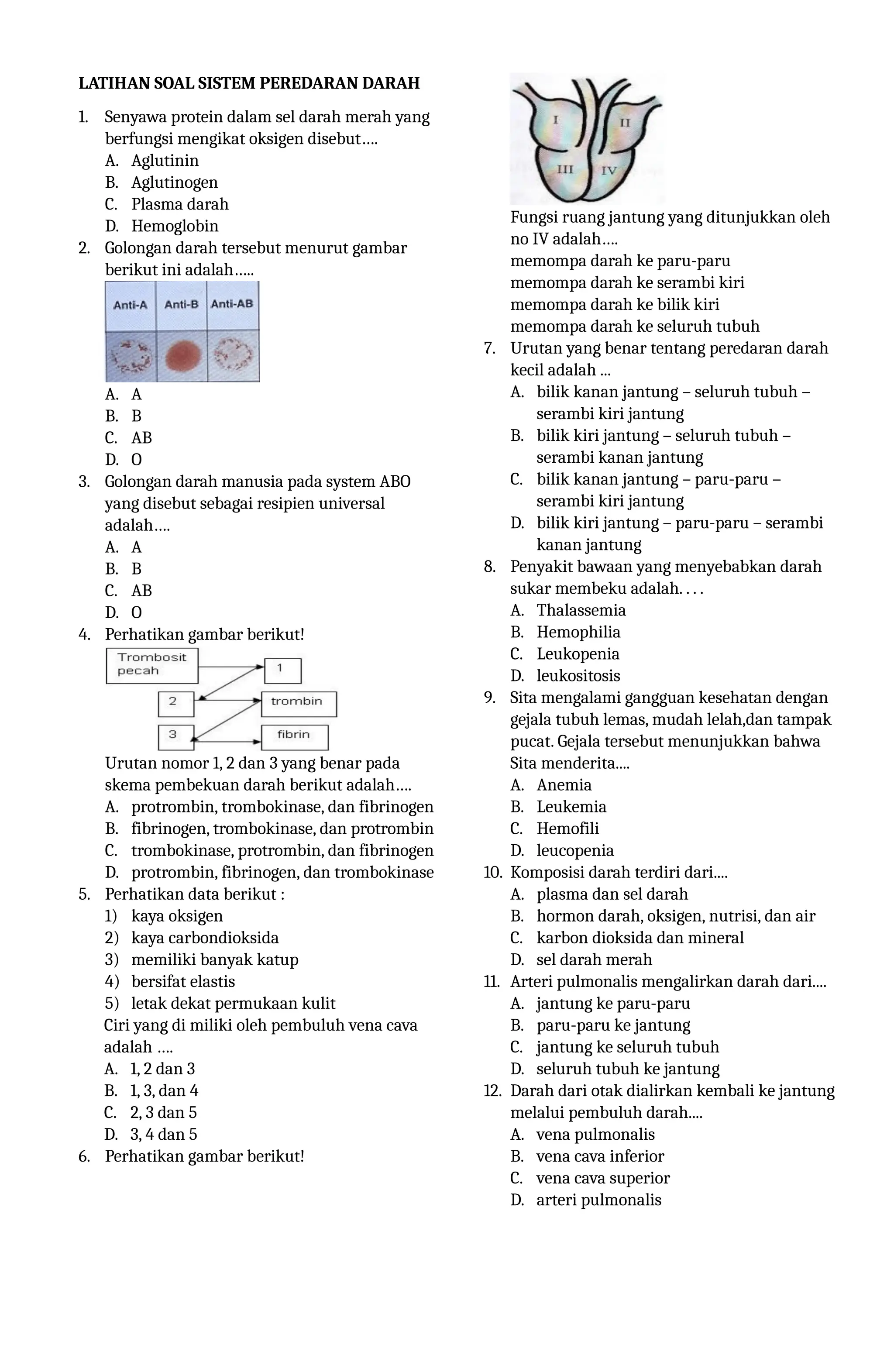 LATIHAN SOAL SISTEM PEREDARAN DARAH.docx