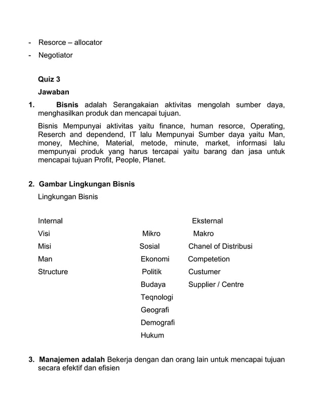 Latihan soal uas pengantar manajemen  PDF