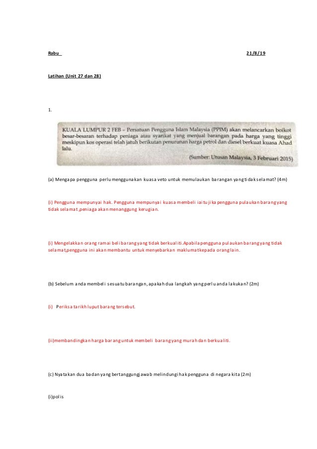 Latihan unit 27 u0026amp; 28