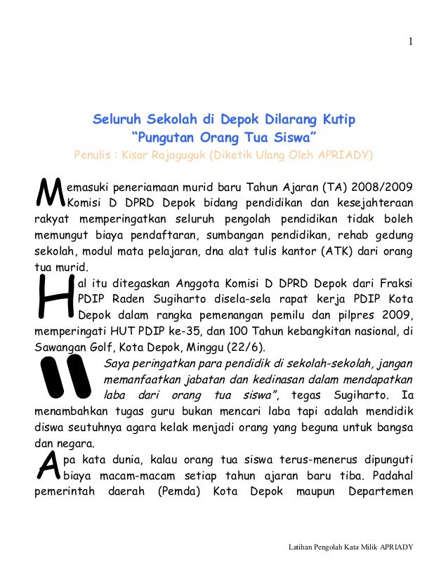 Contoh Latihan Microsoft Word 2007 Senang Sekolah  Riset