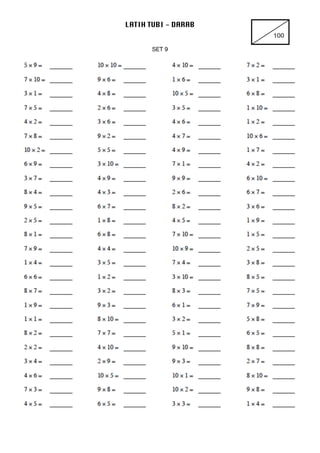 LATIH TUBI - DARAB
100
SET 9

 