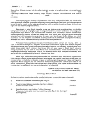 Latihtubi Bahasa Melayu Kertas Dua Rumusan Dan Petikan Umum Ko