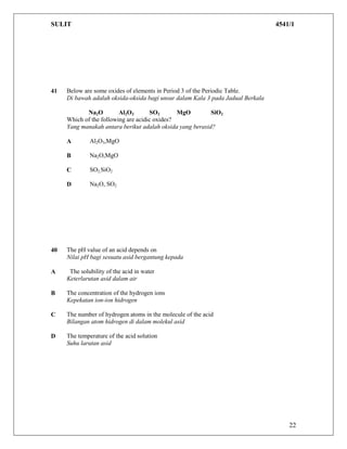 Contoh Kertas 1 Kimia Tingkatan 4  AudreyqoFigueroa