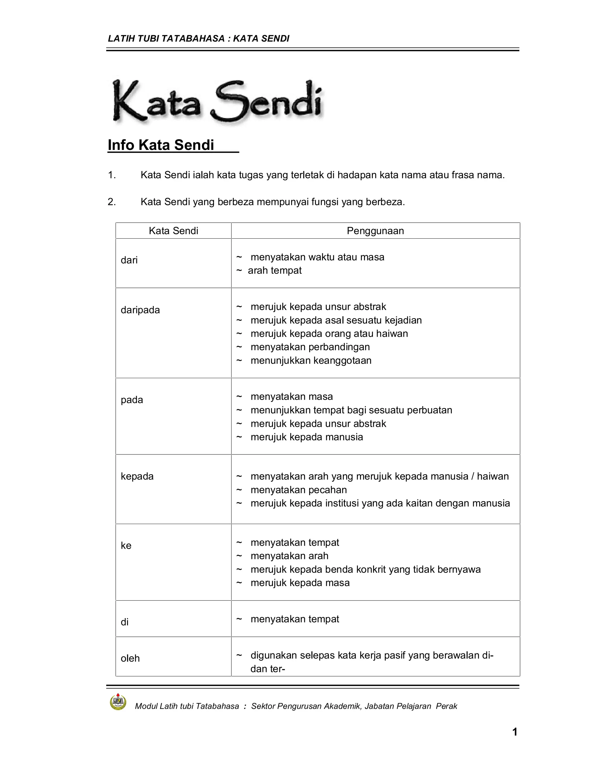 Latih tubi tatabahasa kata sendi-nama-beserta-jawapa…