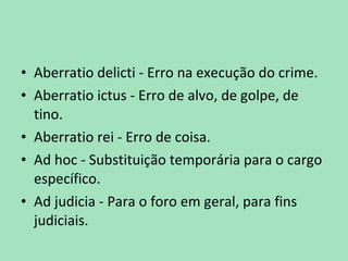 Qual são 10 expressõez em Latim usadas no Direito com seu significado? -  Quora