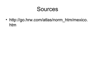 Sources http://go.hrw.com/atlas/norm_htm/mexico.htm 