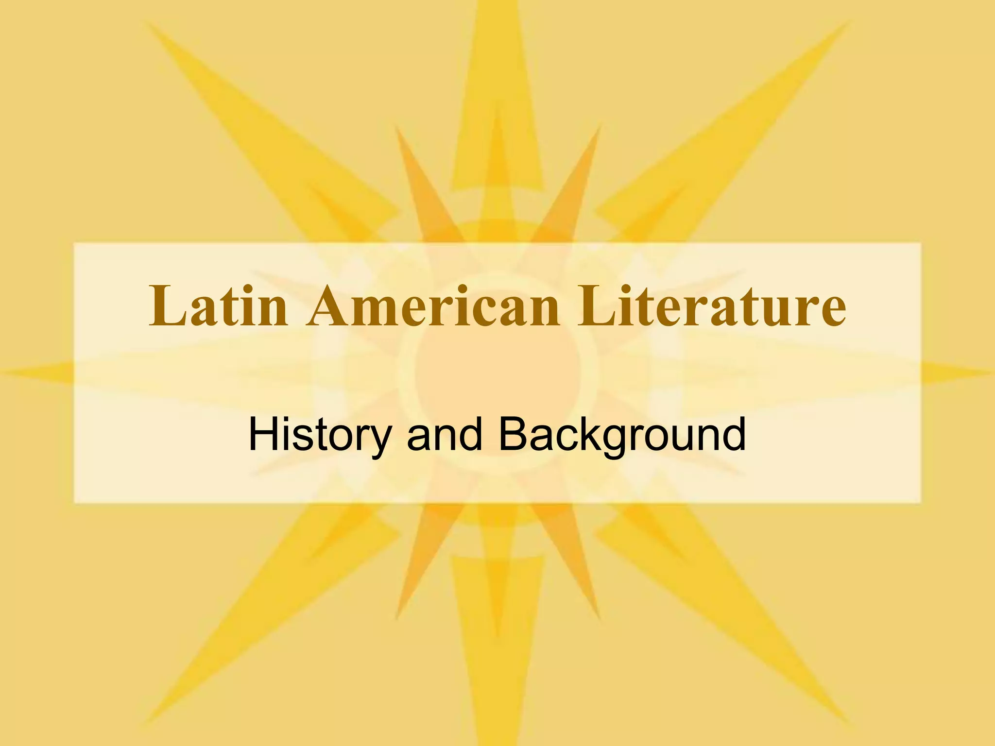 Latin American-literature | PPT 