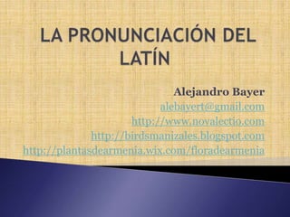 Alejandro Bayer
alebayert@gmail.com
http://www.novalectio.com
http://birdsmanizales.blogspot.com
http://plantasdearmenia.wix.com/floradearmenia
 