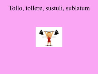 Tollo, tollere, sustuli, sublatum
 