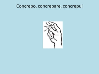 Concrepo, concrepare, concrepui
 