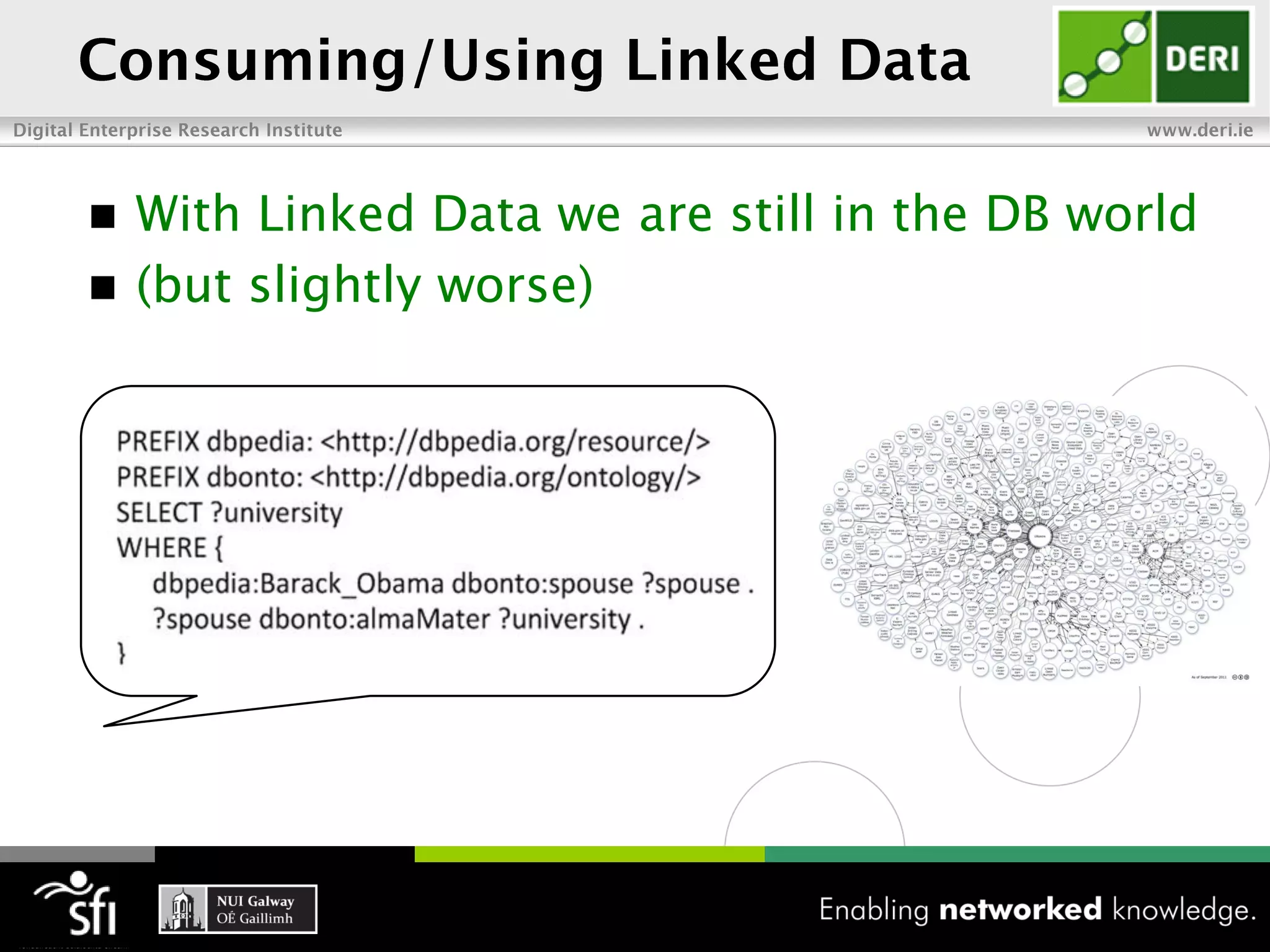  With Linked Data we are still in the DB world
 (but slightly worse)
 