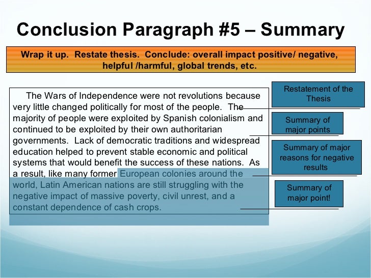 Conclusion dissertation colonisation
