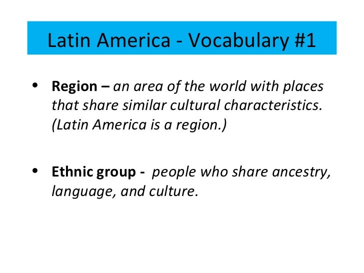 Latin America Vocabulary #1