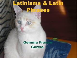 Latinisms & Latin Phrases Gemma Franco García 