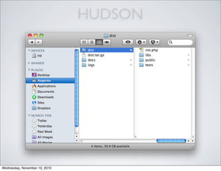 HUDSON
Wednesday, November 10, 2010
 