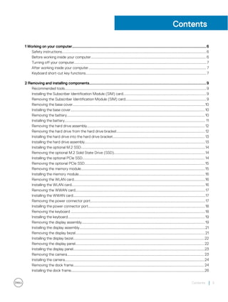 Contents
1 Working on your computer..........................................................................................