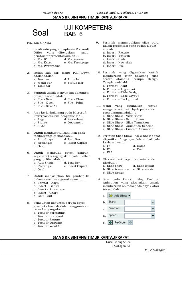 Lat kompetensi kelas xii