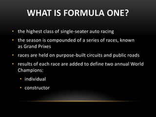 What Makes The Formula One Champion. Regression Analysis | PPTX
