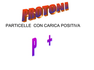 PARTICELLE CON CARICA POSITIVA
 