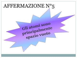 Ma questo mi ricorda  … il vuoto  e porta  alla quinta affermazione!tokenon