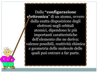 man mano che ci si sposta su orbitali elettronici più esterni, aumenta l’energia associata agli elettroni in essi contenuti (che quindi potranno essere “scalzati” più facilmente dall’atomo ad opera di interventi esterni). C’è inoltre la possibilità da parte degli stessi gusci esterni di contenere un numero maggiore di elettroni