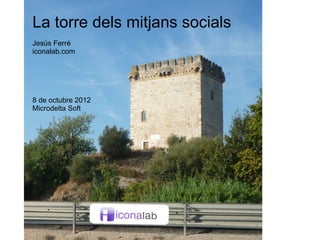 La torre dels mitjans socials
Jesús Ferré
iconalab.com




8 d'octubre 2012
Microdelta Soft
 