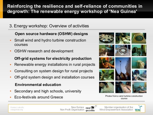 Reinforcing resilience and self-reliance of communities in degrowth: …