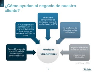 1414
¿Cómo ayudan al negocio de nuestro
cliente?
Fuente: Strategy Institute
Principales
Características
03
 