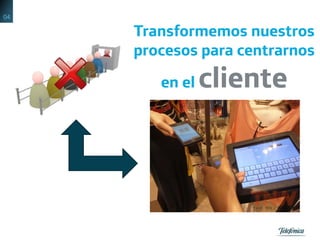 Transformemos nuestros
procesos para centrarnos
en el cliente
04
 