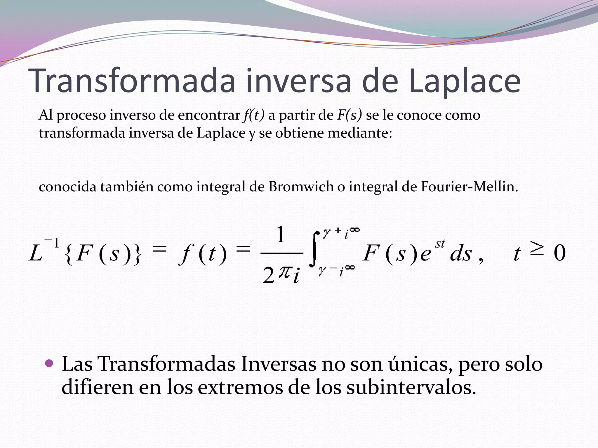 Transformada La Transformada De Laplace | PPTX