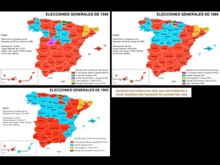 VICTÒRIES ELECTORALS DEL PSOE QUE VAN PERMETRE A FELIPE GONZÁLEZ SER PRESIDENT DE GOVERN FINS 1996 