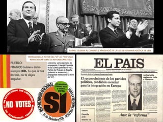 PROPAGANDA A FAVOR DEL “SÍ” I EL “NO” EN EL REFERÈNDUM SOBRE LA REFORMA POLÍTICA SUÁREZ CELEBRA AL CONGRÉS L´APROVACIÓ DE LA LLEI DE REFORMA POLÍTICA DE 1976  