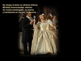 Se ahoga el dolor en elixires etílicos Miradas trasnochadas -alertas- Un sueño postergado, se asoma y transforma en candor, la lascivia… 