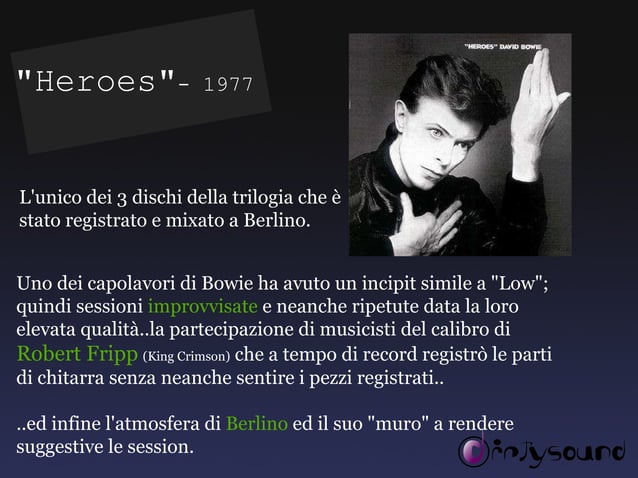 David Bowie - La Trilogia Berlinese | PPT