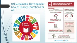 UN Sustainable Development
Goal 4: Quality Education For
All
 