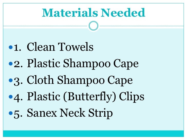 Lattc cosmetology department shampoo draping