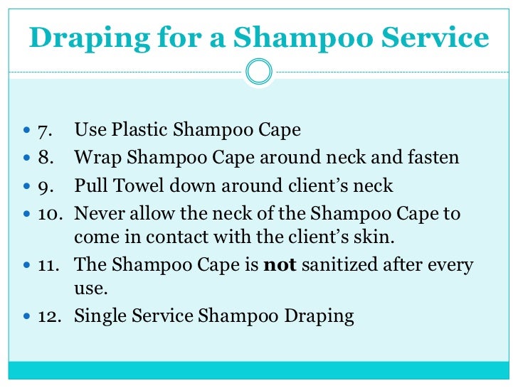Lattc Cosmetology Department Shampoo Draping