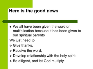 Spiritual Multiplication Examples Multiplication of Disciples | PPT