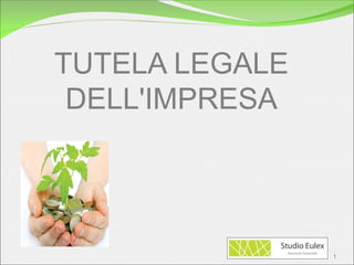 TUTELA LEGALE
DELL'IMPRESA
1
 