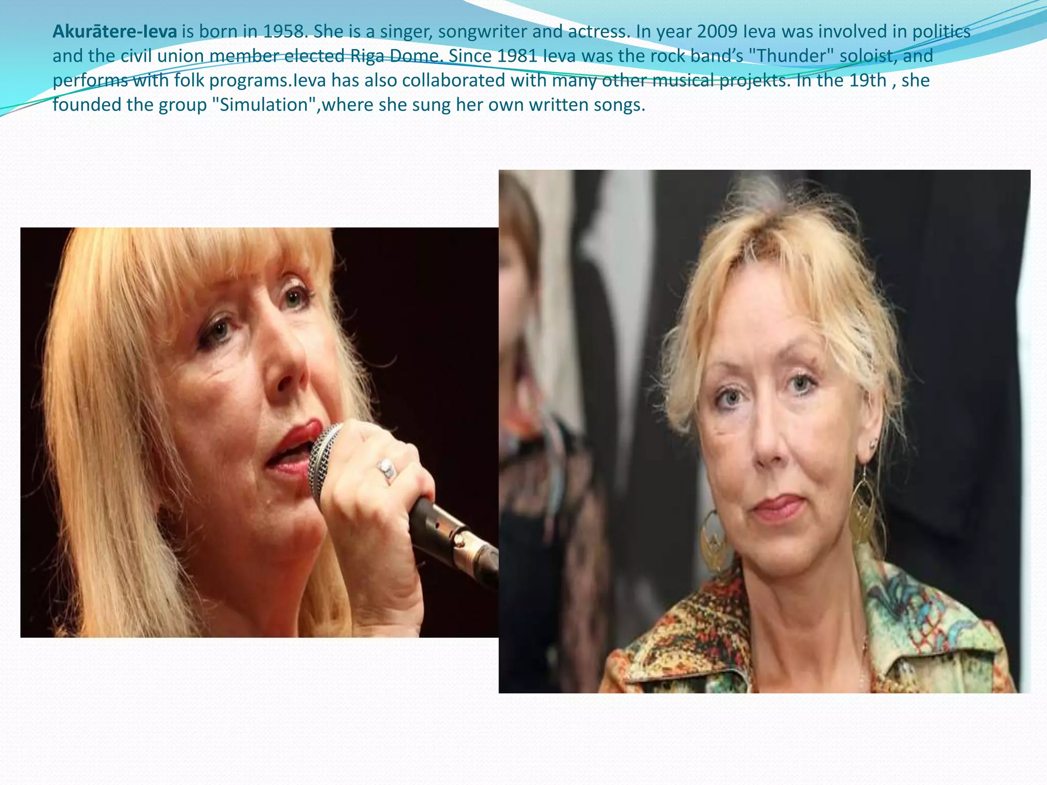 Singer From Riga Latvian celebrities who are born in riga | PPTX