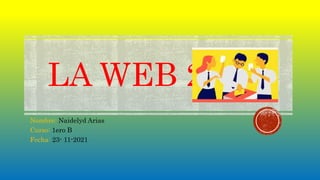 LA WEB 2.0
Nombre: Naidelyd Arias
Curso: 1ero B
Fecha: 23- 11-2021
 